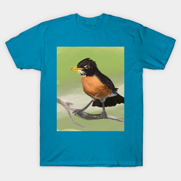 Robin Painting T-Shirt by tooner96